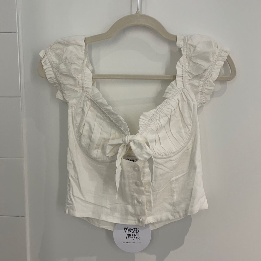WHITE SUMMER CROP TOP